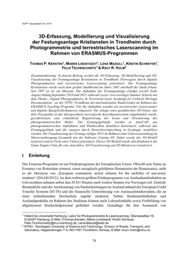 3D-Erfassung, Modellierung Und Visualisierung Der Festungsanlage