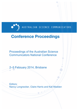 Proceedings of the Australian Science Communicators National Conference
