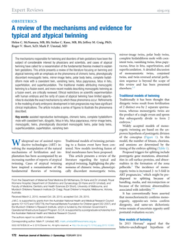 A Review of the Mechanisms and Evidence for Typical and Atypical Twinning Helen C