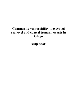 Community Vulnerability to Elevated Sea Level and Coastal Tsunami Events in Otago