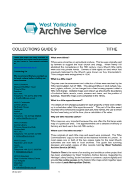 Collections Guide 9 Tithe