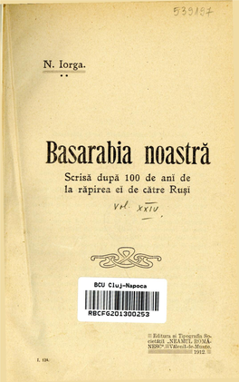 Sarawa Noastr; Scrisă După 100 De Ani De La Răpirea Eî De Către Ruşi