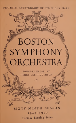 Boston Symphony Orchestra Concert Programs, Season 69, 1949-1950