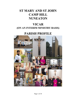 St Mary and St John Camp Hill Nuneaton Vicar Parish Profile