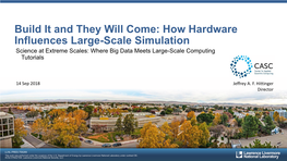 How Hardware Influences Large-Scale Simulation Science at Extreme Scales: Where Big Data Meets Large-Scale Computing Tutorials
