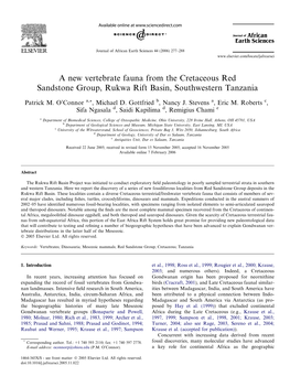 [PDF] a New Vertebrate Fauna from the Cretaceous Red Sandstone Group