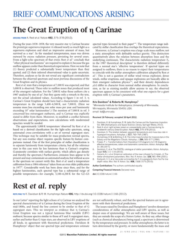 The Great Eruption of Η Carinae