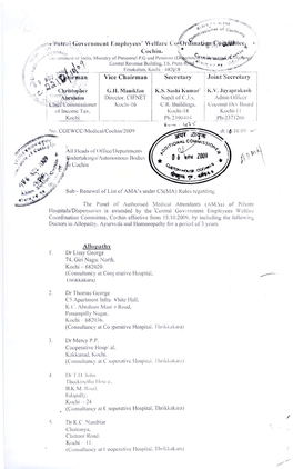 List of Authorized Medical Attendants Under CS(MA) Rules, 1944