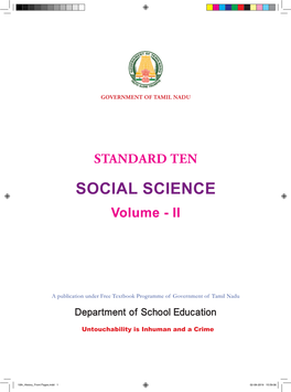 Samacheer Kalvi Class 10 Social Science Volume 2-EM(History)