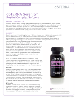 Dōterra Serenity™ Restful Complex Softgels