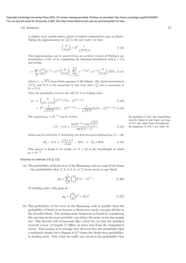 (A) the Probability of Block Error of the Hamming Code Is a Sum of Six Terms – the Probabilities That 2, 3, 4, 5, 6, Or 7 Errors Occur in One Block