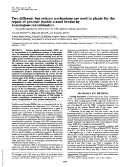 Homologous Recombination