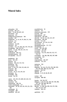 Mineral Index