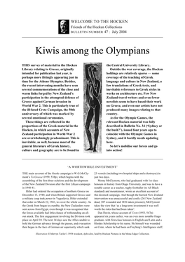 Kiwis Among the Olympians