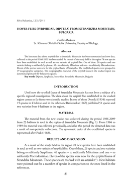 To Subfamily Milesiinae and One – to Subfamily Microdontinae