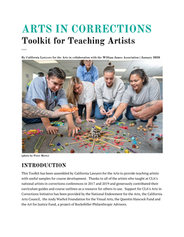 Arts in Corrections Tool Kit for Teaching Artists.Pdf