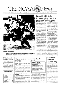THE NCAA NEWS/May 27,1992