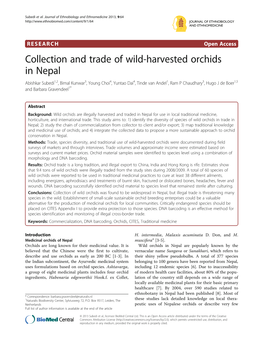 Collection and Trade of Wild-Harvested Orchids in Nepal