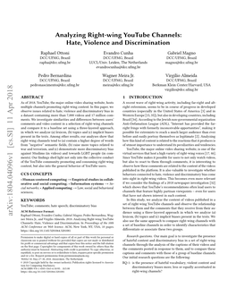 Analyzing Right-Wing Youtube Channels:Hate