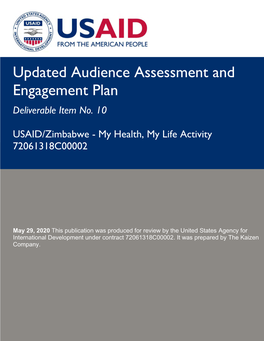 Updated Audience Assessment and Engagement Plan Deliverable Item No