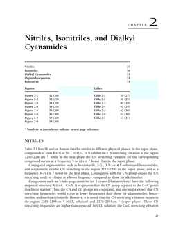 Nitriles, Isonitriles, and Dialkyl Cyanamides