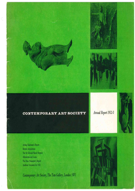 Contemporary Art Society Annual Report 1952-53