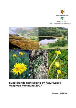 Supplerande Kartlegging Av Naturtypar I Vanylven Kommune 2007