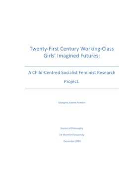 Twenty-First Century Working-Class Girls' Imagined Futures