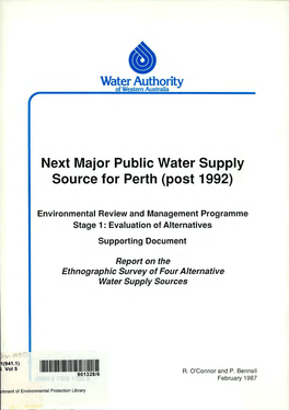 Water Authority Next Major Public Water Supply Source for Perth