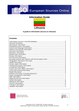 Information Guide Lithuania