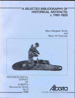 A Selected Bibliography of Historical Artifacts : C.1760-1920