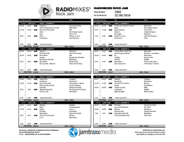 RADIOMIXES ROCK JAM Show Number: 1950 for Air Week Of: 12/09/2019