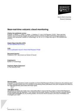 Near-Real-Time Volcanic Cloud Monitoring