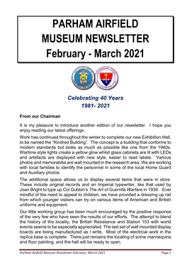 PAM Newsletter Feb March 2021