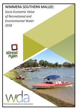 Wimmera Southern Mallee Socio-Economic Value of Recreational Water 2018