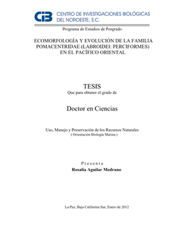 TESIS Doctor En Ciencias