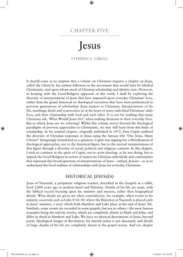 CHAPTER FIVE Jesus