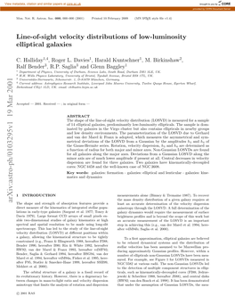 Arxiv:Astro-Ph/0103295V1 19 Mar 2001 O.Nt .Ato.Soc