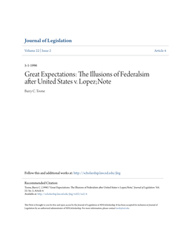 The Illusions of Federalsim After United States V