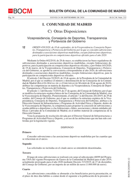 Bocm-20200924-12 Bocm Boletín Oficial De La Comunidad De Madrid B.O.C.M