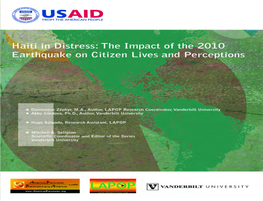 Haiti in Distress: the Impact of the 2010 Earthquake on Citizen Lives and Perceptions1