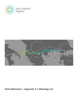 ESIA Addendum – Appendix 4.1 Meetings List Stakeholder ( Host/ Contact Nr