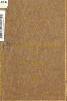 Henry Clarence Kendall and His Poetry