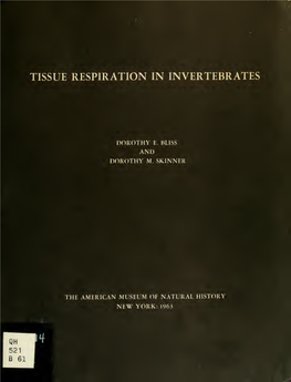 Tissue Respiration in Invertebrates