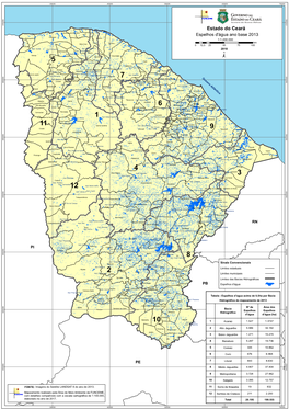 Espelhos D'água Do Estado Do Ceará Em 2013 Acima De 0,5 Ha