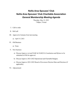 13 May 2021 GM Meeting Agenda Docs.Pdf