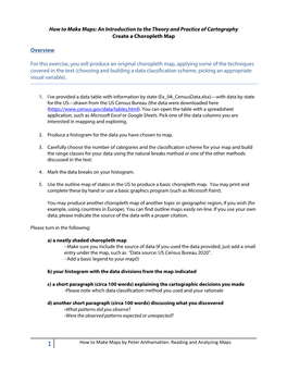 An Introduction to the Theory and Practice of Cartography Create a Choropleth Map
