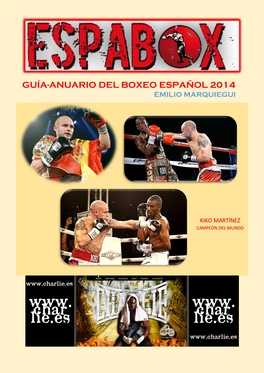 Guía-Anuario Del Boxeo Español 2014 Emilio Marquiegui