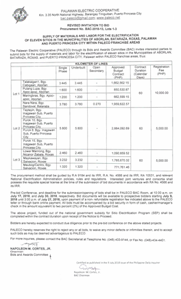 Paleco@Qmail.Com; REVISED !N\L!TAT!ON to BID Procurement No