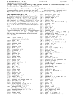 1 ALBERTA RAILWAYS – SL 138 Issued 01.03.14 Page 1 of 12